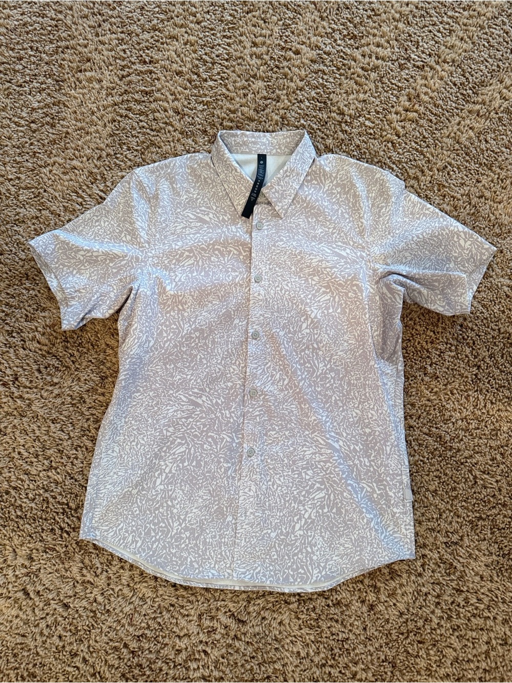 lululemon athletica Short-Sleeve Printed Button-Down Shirt - White